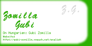 zomilla gubi business card